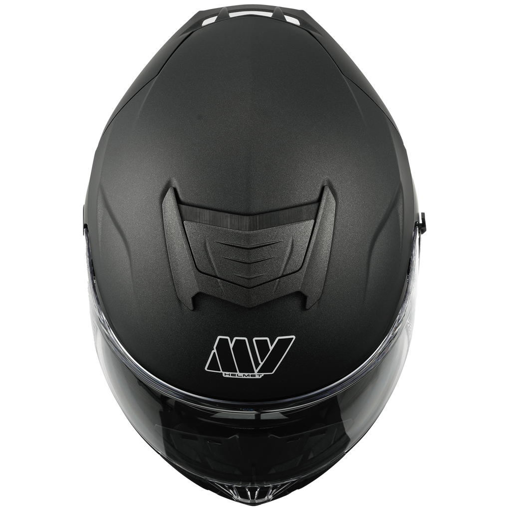 MY Casque intégral de moto, casque intégral, casque de cyclomoteur avec écran solaire pour hommes et femmes, homologation ECE 22.06, modèle MY-936, titane mat XXL