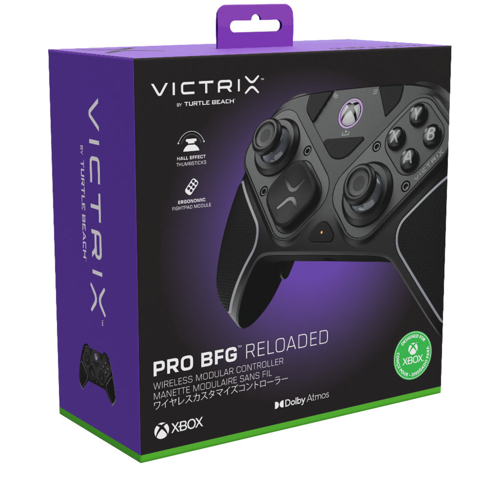 Turtle Beach Victrix Pro BFG Reloaded Manette esport modulaire Sans fil - Gâchettes à effet Hall & Sticks Anti-Drift & Module Fightpad 6 boutons - Xbox Series X|S
