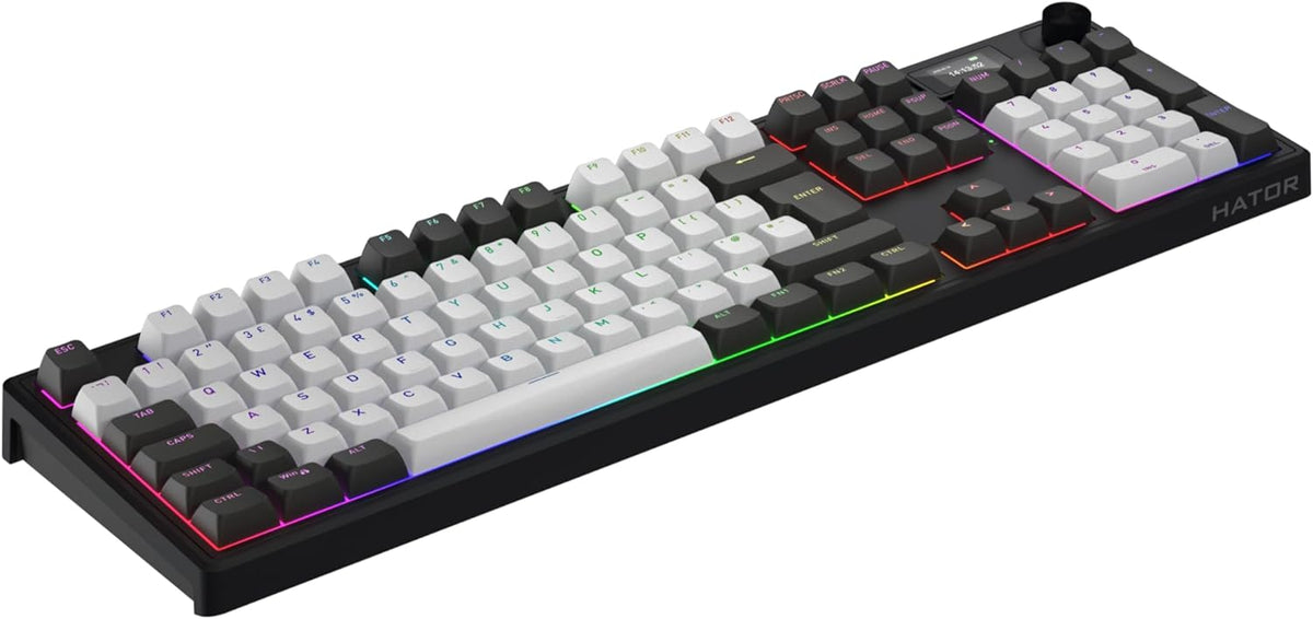 Hator Clavier Gamer sans fil magnétique Skyfall 100 Pro RGB - AZERTY - Noir/Gris