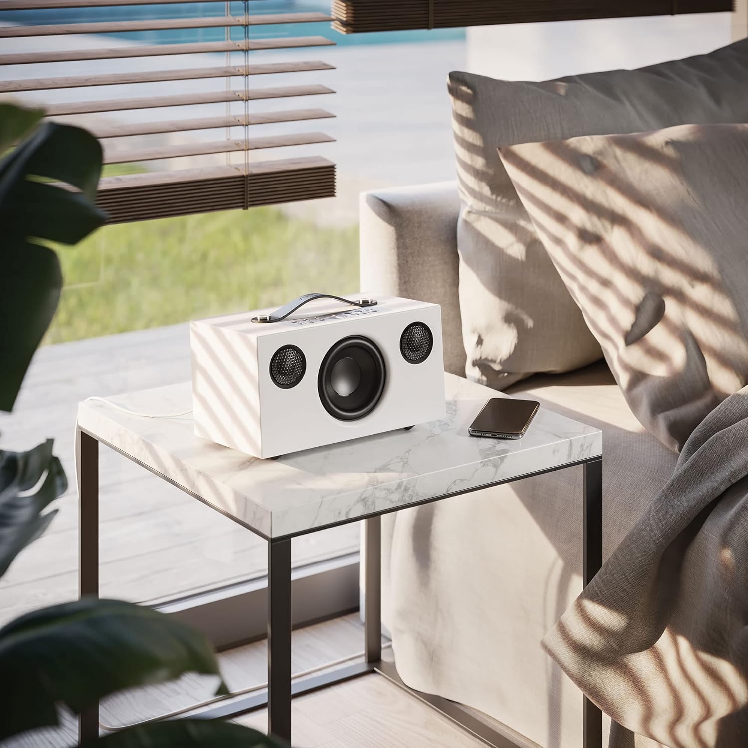 Audio Pro C5 MkII White Enceinte connectée sans fil Wifi AirPlay2 - Blanc