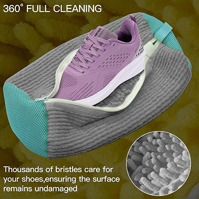 Vilscijon Lot de 2 sacs de lavage pour chaussures gris pour lave-linge - sacs de protection antidéformation, sans effort