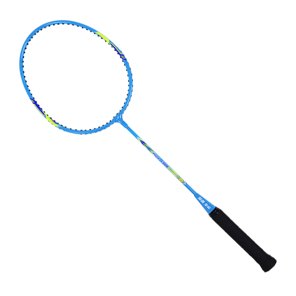 Double Fish JinQue Raquettes de badminton légères et durables Set de doubles Bleu 1308 avec housse, 2 raquettes, volants non inclus