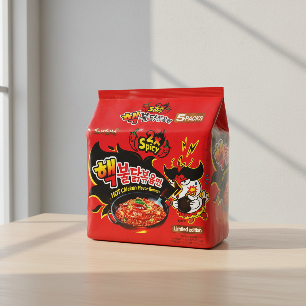 Samyang Nouilles instantanées au poulet doublement épicé - 5 x 140 g