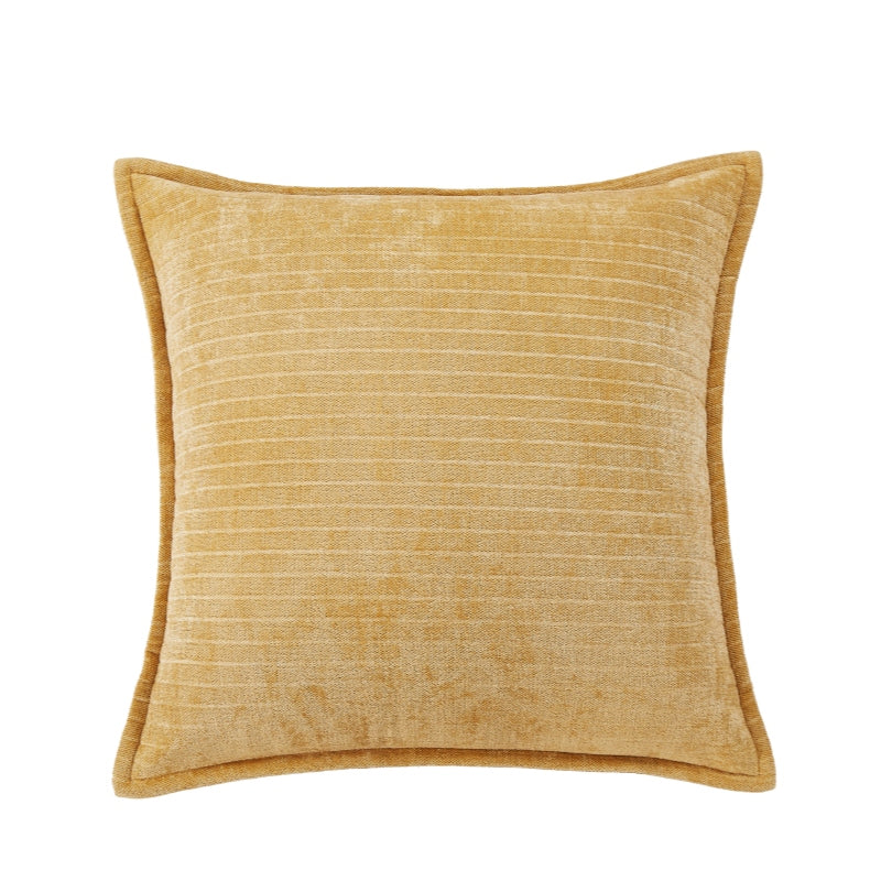 MEROPE, Housse de coussin classique en polyester multicolore, 50x50 cm, jaune, 1 pack