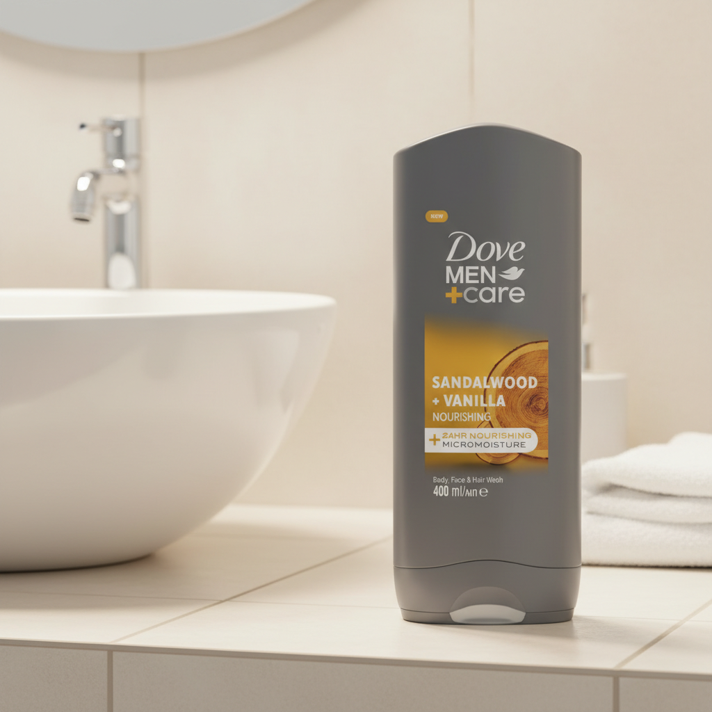 DOVE Men+Care - Gel douche Bois de santal et vanille - 400 ml