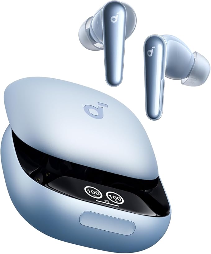 soundcore Liberty 4 Pro par Anker, Écouteurs sans fil à réduction de bruit, Réduction de bruit adaptative en temps réel à 7 capteurs, Charge 2 fois plus rapide