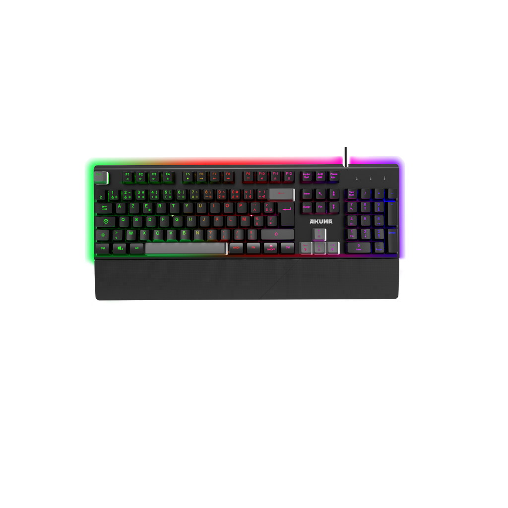 Akuma clavier gaming shônen k02 membrane touche retroeclaire