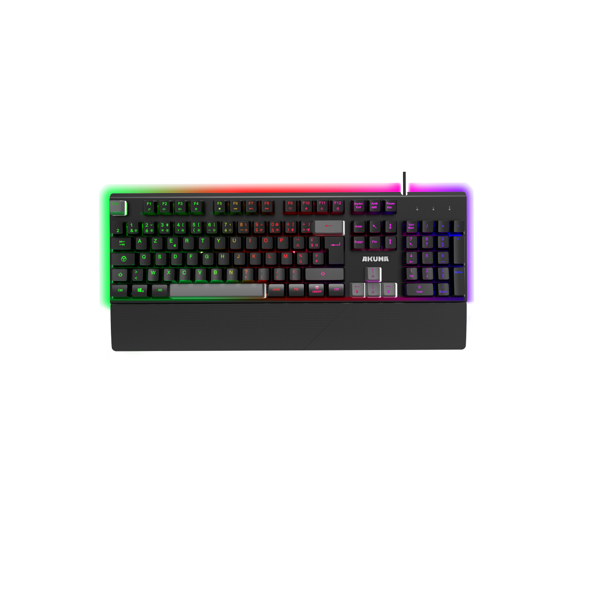 Akuma clavier gaming shônen k02 membrane touche retroeclaire