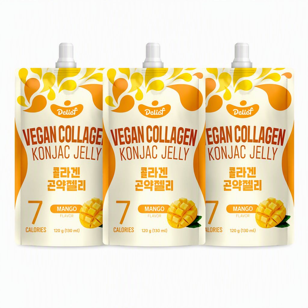 DELIEF Gelée de konjac saveur mangue (Vegan) 120 g ( Lot de 3)
