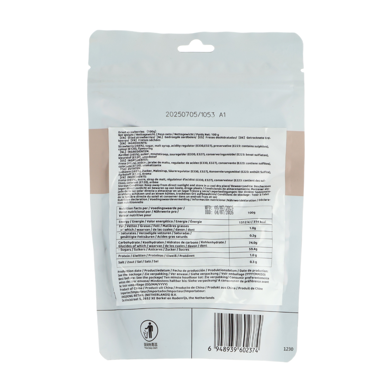 Be&Cheery Fraises séchées 100g