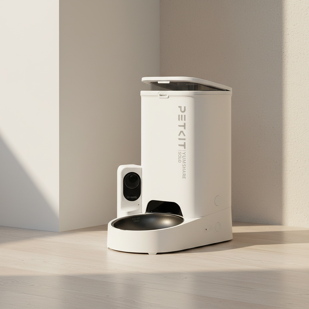 PETKIT Distributeur automatique pour chat avec caméra 1080P HD Fonction IA YumShare Solo
