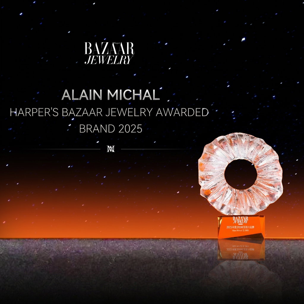 ALAIN MICHAL Intertwine S925 Collier en Argent Sterling - Finition Givrée avec 43 Diamants Synthétiques Blancs, Pendentif Statement