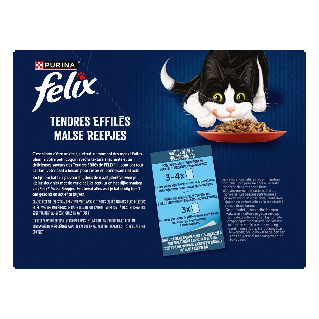 Felix Filet tendre en gelée Sélection du terroir Nourriture humide complète pour chat, 12 x 85 g
