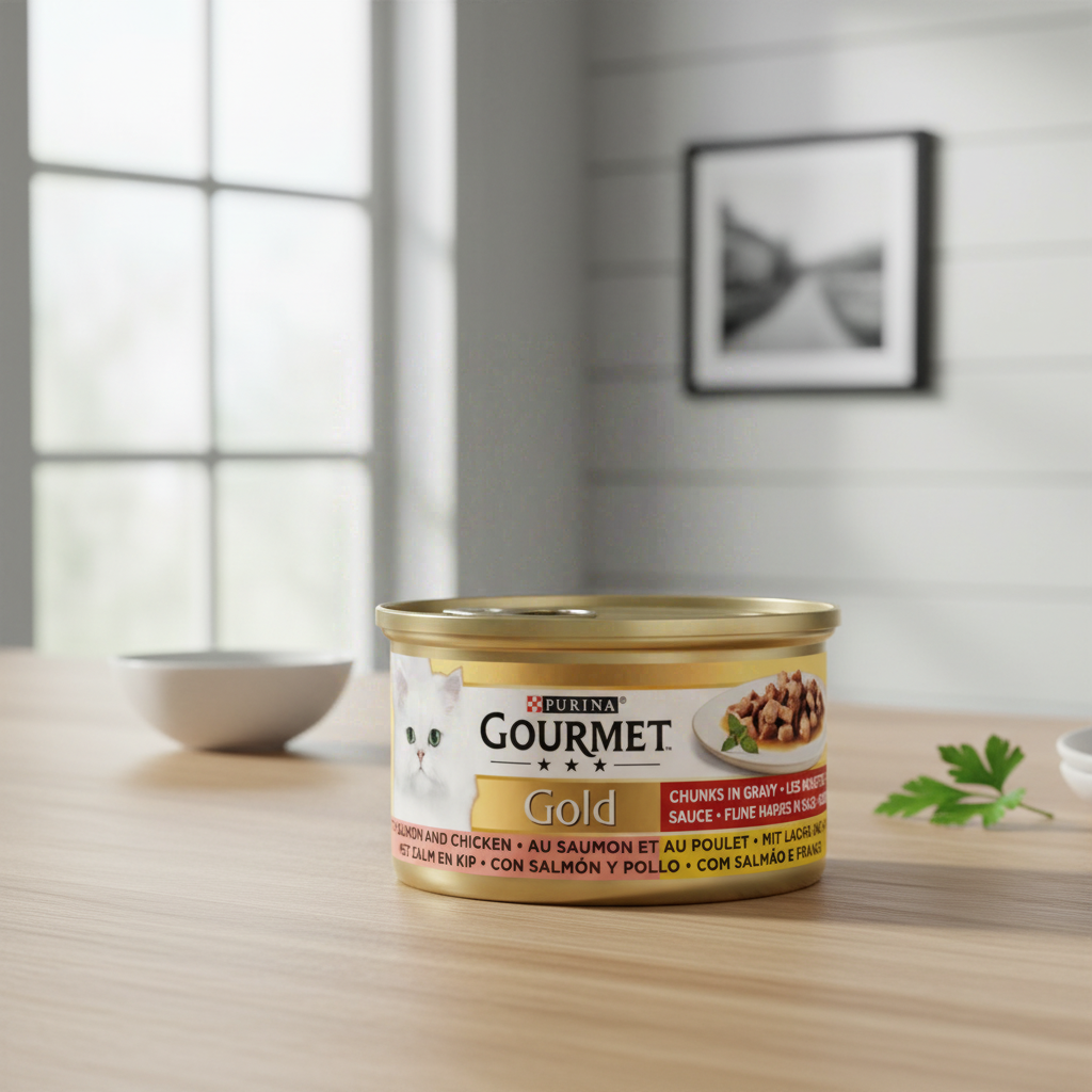 Gourmet Gold Aliment humide pour chat au saumon 24 x 85 g