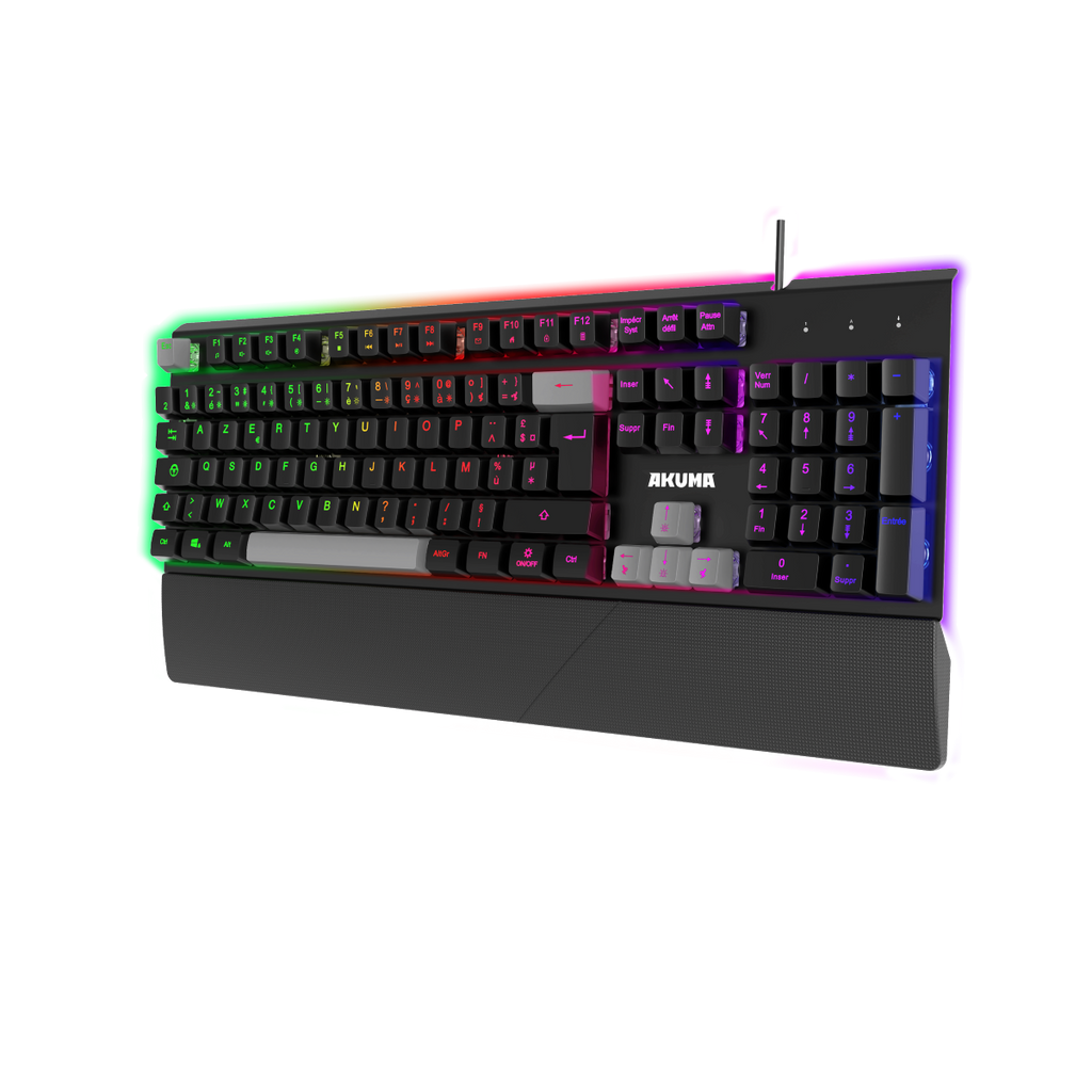 Akuma clavier gaming shônen k02 membrane touche retroeclaire