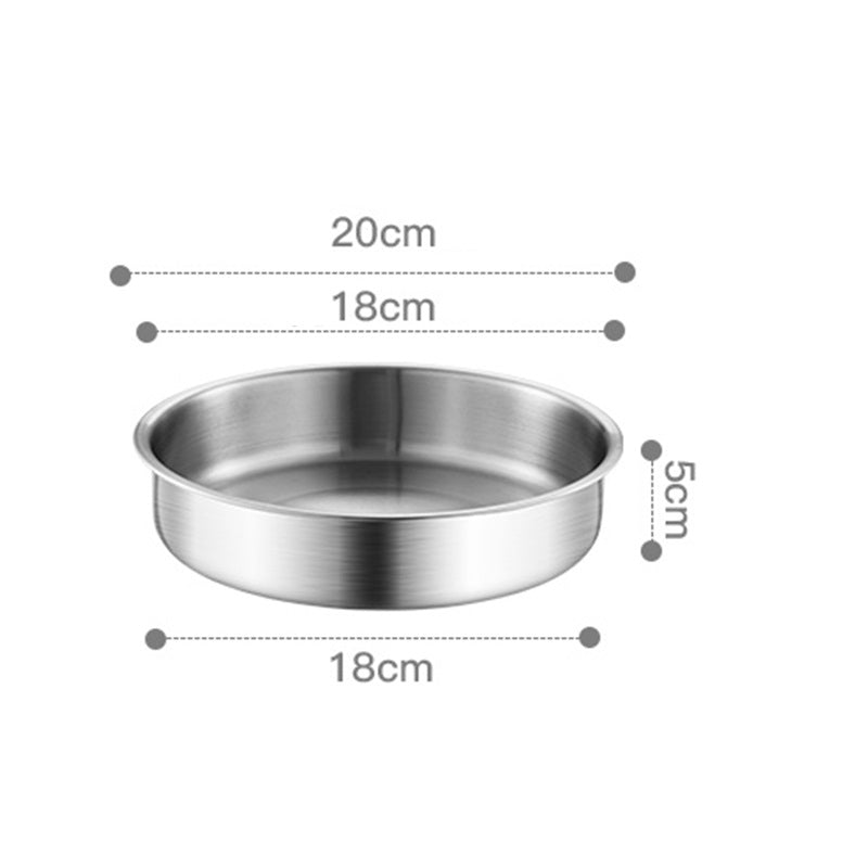 Maxcook Plat profond en acier inoxydable 304, non toxique et incassable - Ø 20 cm