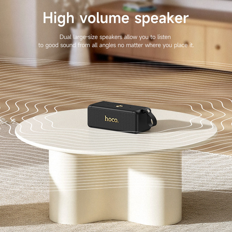 hoco. HT1 Pro Marquis Enceinte Bluetooth 16 W, deux haut-parleurs 52 mm, kit mains libres, Noir