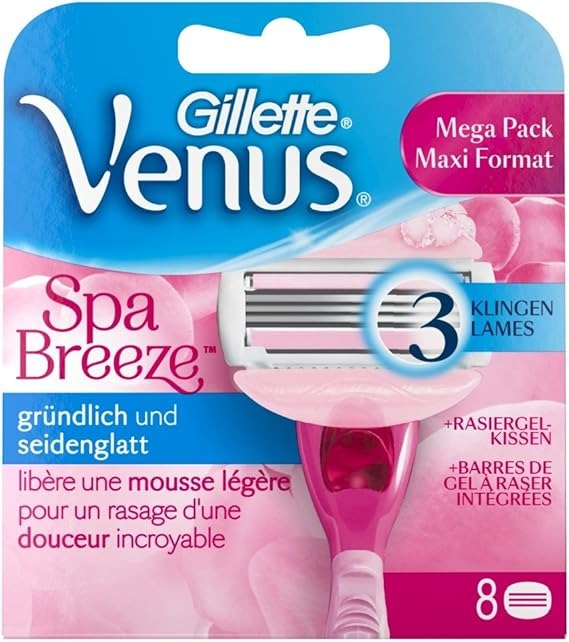 Gillette Venus Breeze Recharges de Lames de Rasoir Lot de 8