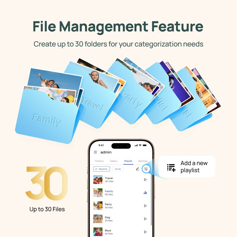 ARZOPA D14 Cadre photo numérique en métal 14 pouces, stockage cloud gratuit, photos et vidéos illimités, partage via application, écran tactile FHD 1920 x 1200, idée cadeau pour la famille