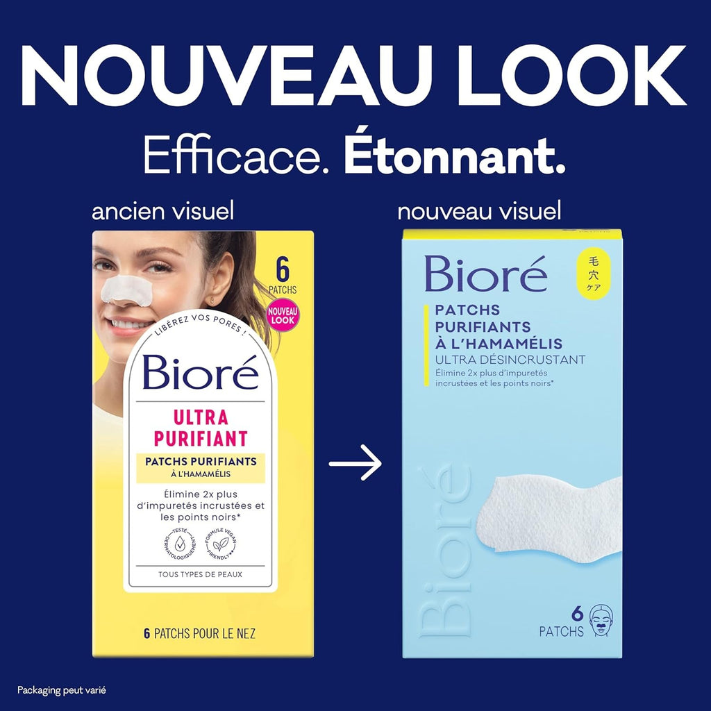 Biore Patchs Ultra Purifiants pour Points Noirs - 6 Pièces