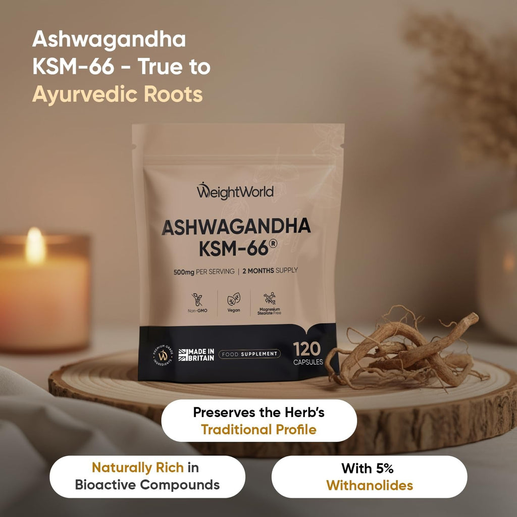 WeightWorld Extrait d'ashwagandha (KSM-66) 250 mg 120 capsules
