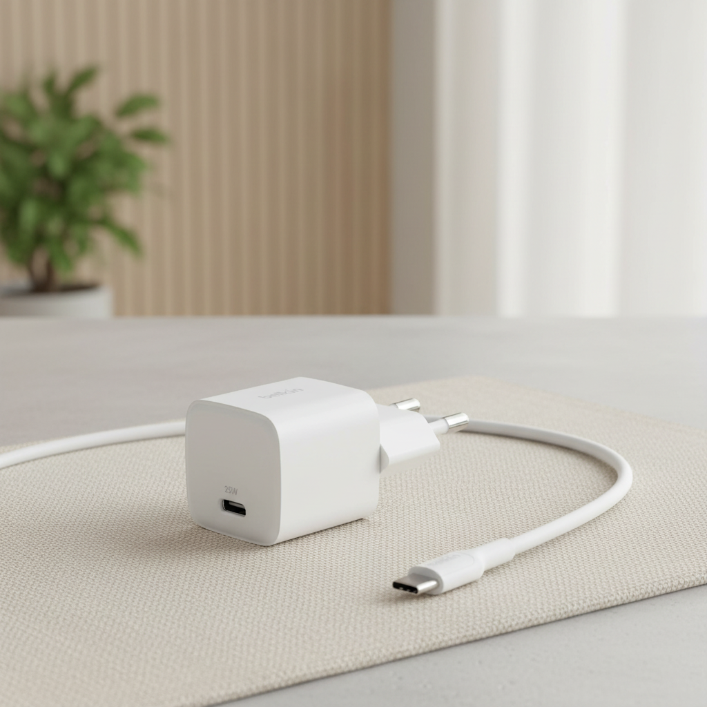 Belkin Chargeur USB-C Power Delivery 25 W avec câble, blanc