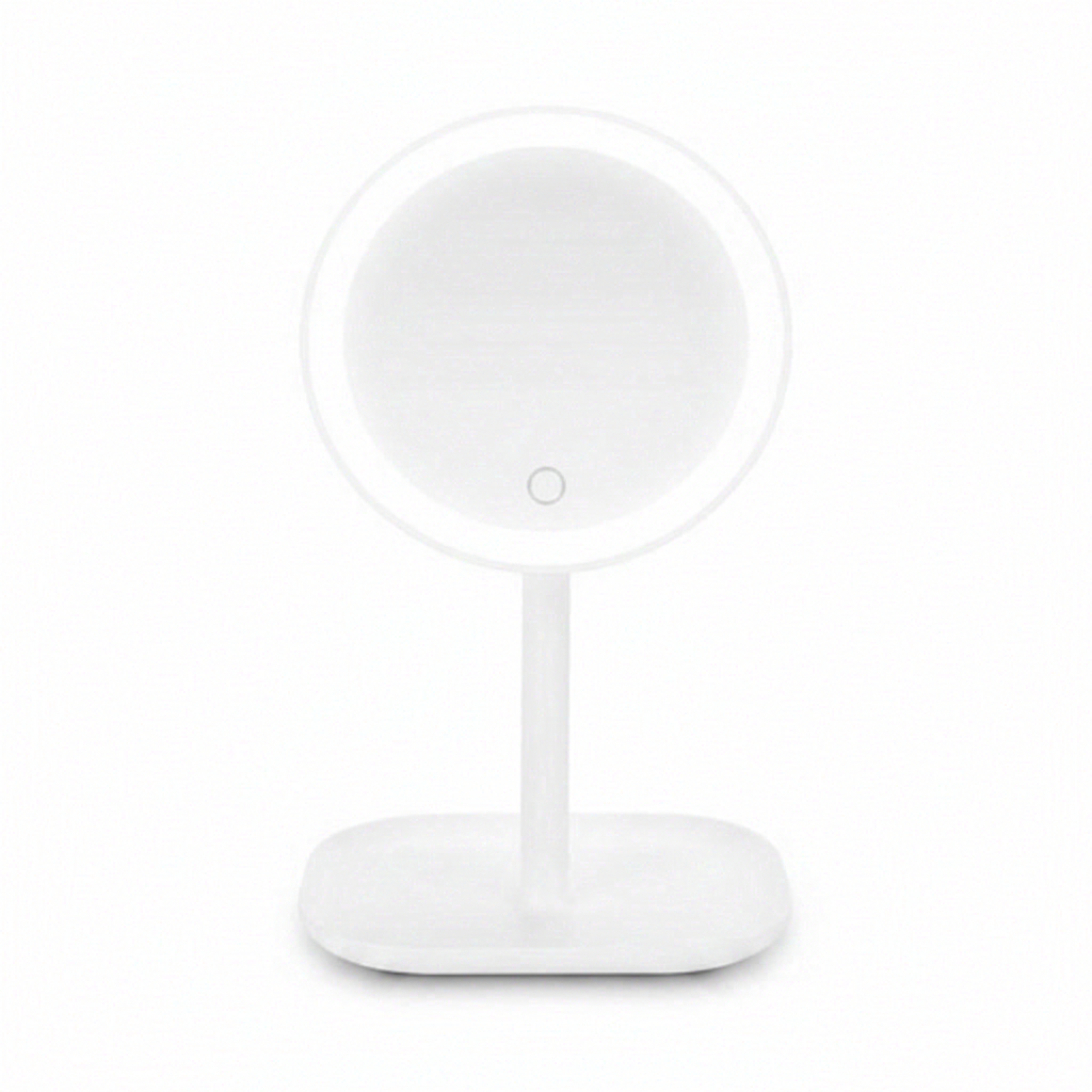 YOGHI Miroir grossissant rond à LED tactile sur pied