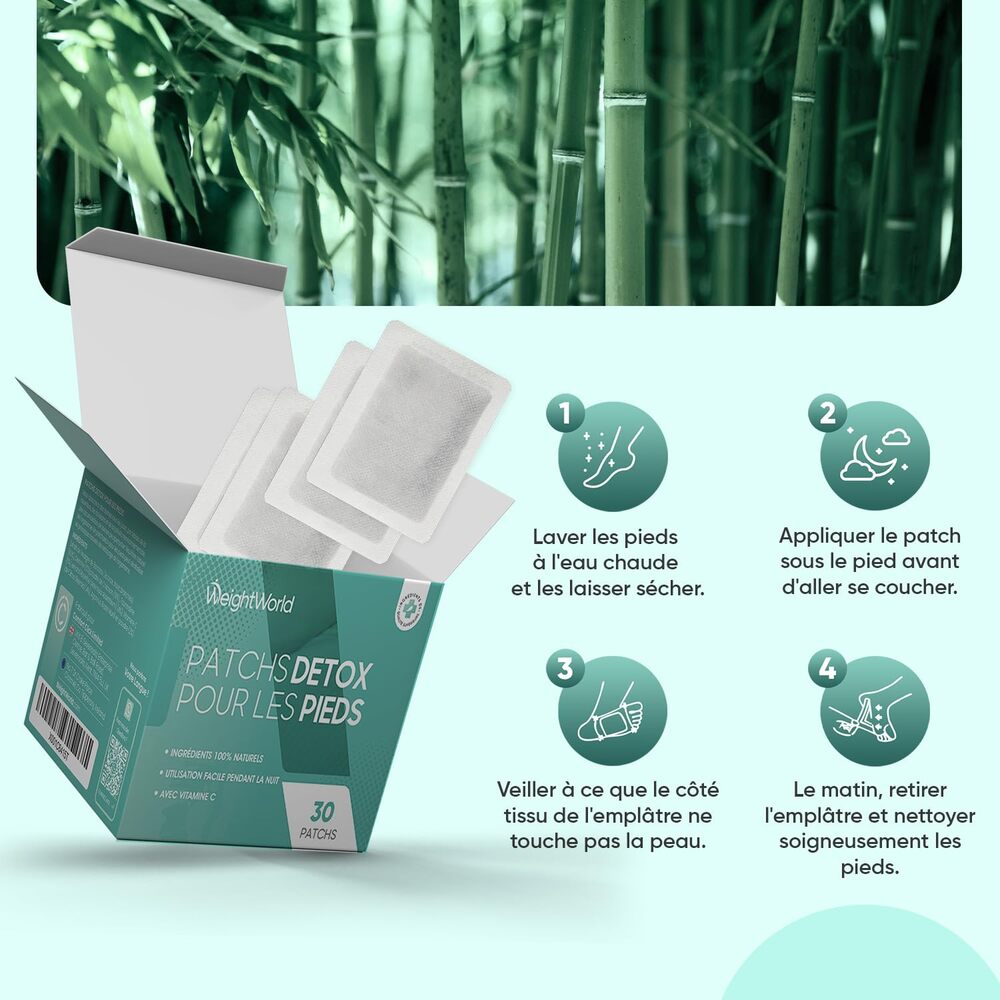 WeightWorld Patchs de pieds détox 30 patchs