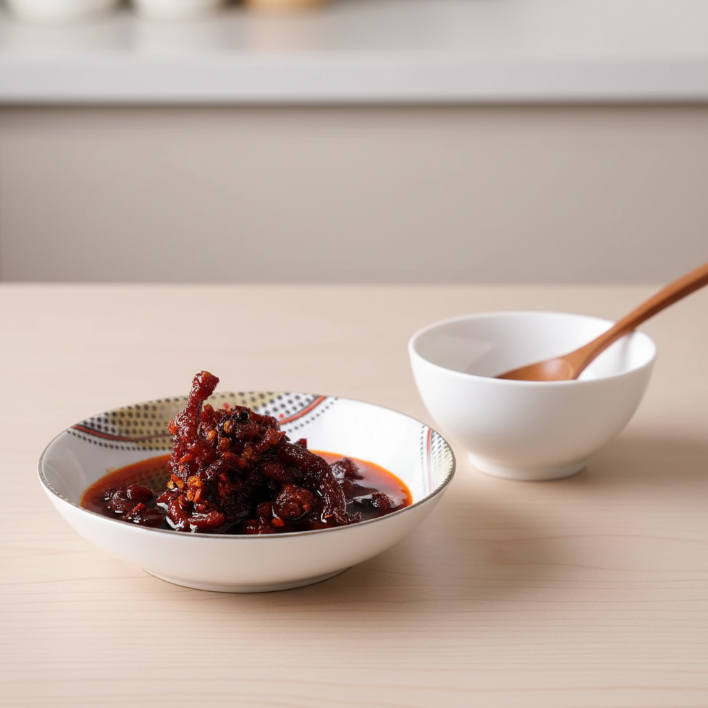 Lao Gan Ma Porc effiloché à l'huile de piment avec sauce aux haricots noirs - 280 g