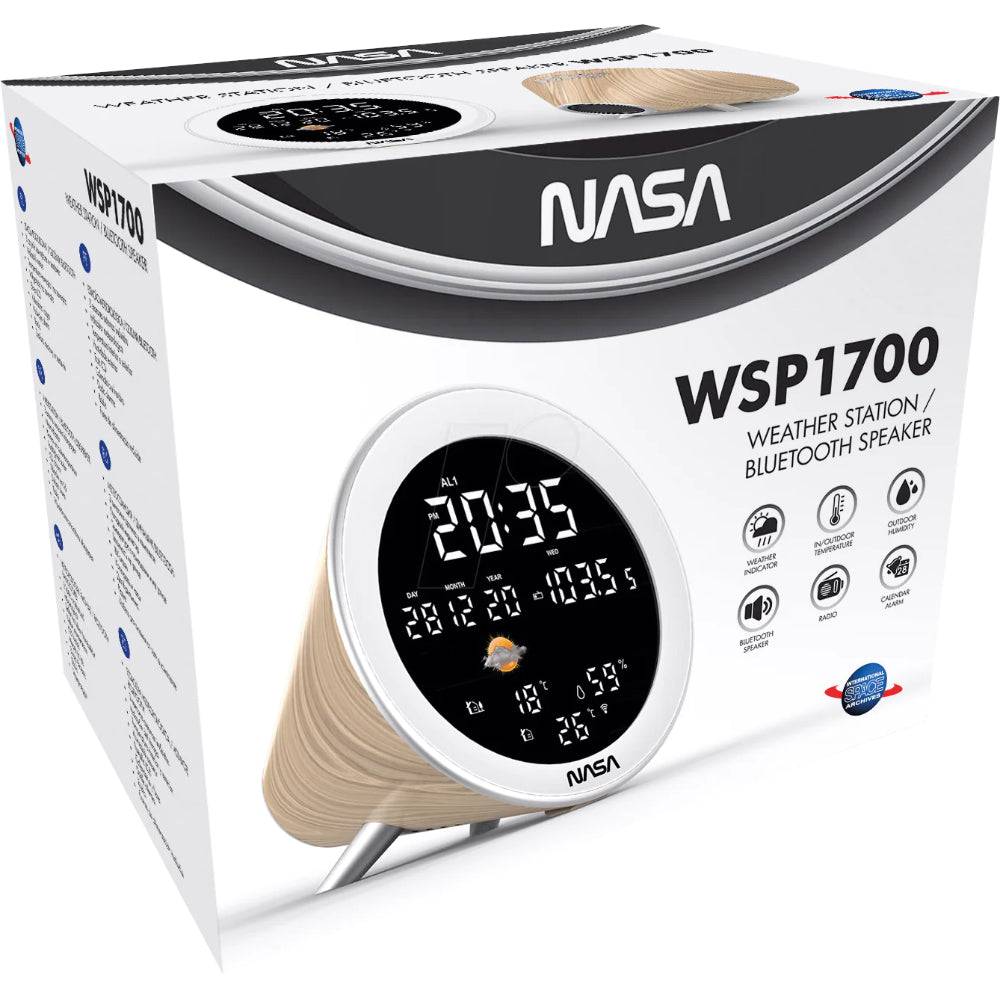 NASACOM Station météorologique WSP1700, moniteur de température sans fil intérieur/extérieur avec capteur à distance
