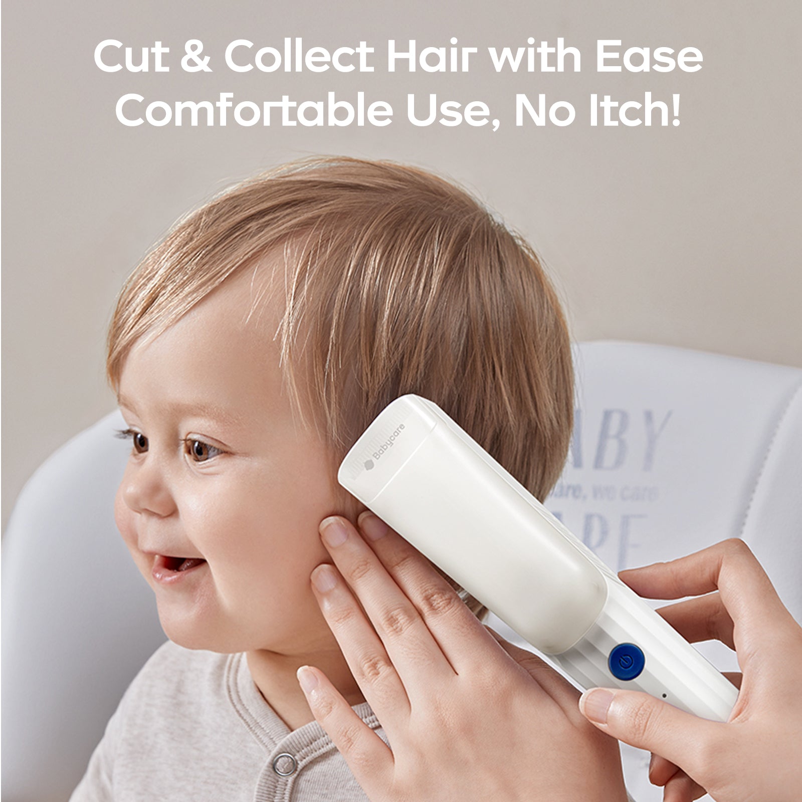Babycare ES700 Tondeuse Bébé & Tondeuse à Cheveux Électrique, Collecte des Cheveux par Aspiration, Jusqu'à 3 Mois d'Autonomie, Moins de 60dB, 50 Min d'Utilisation, Dès 6 Mois