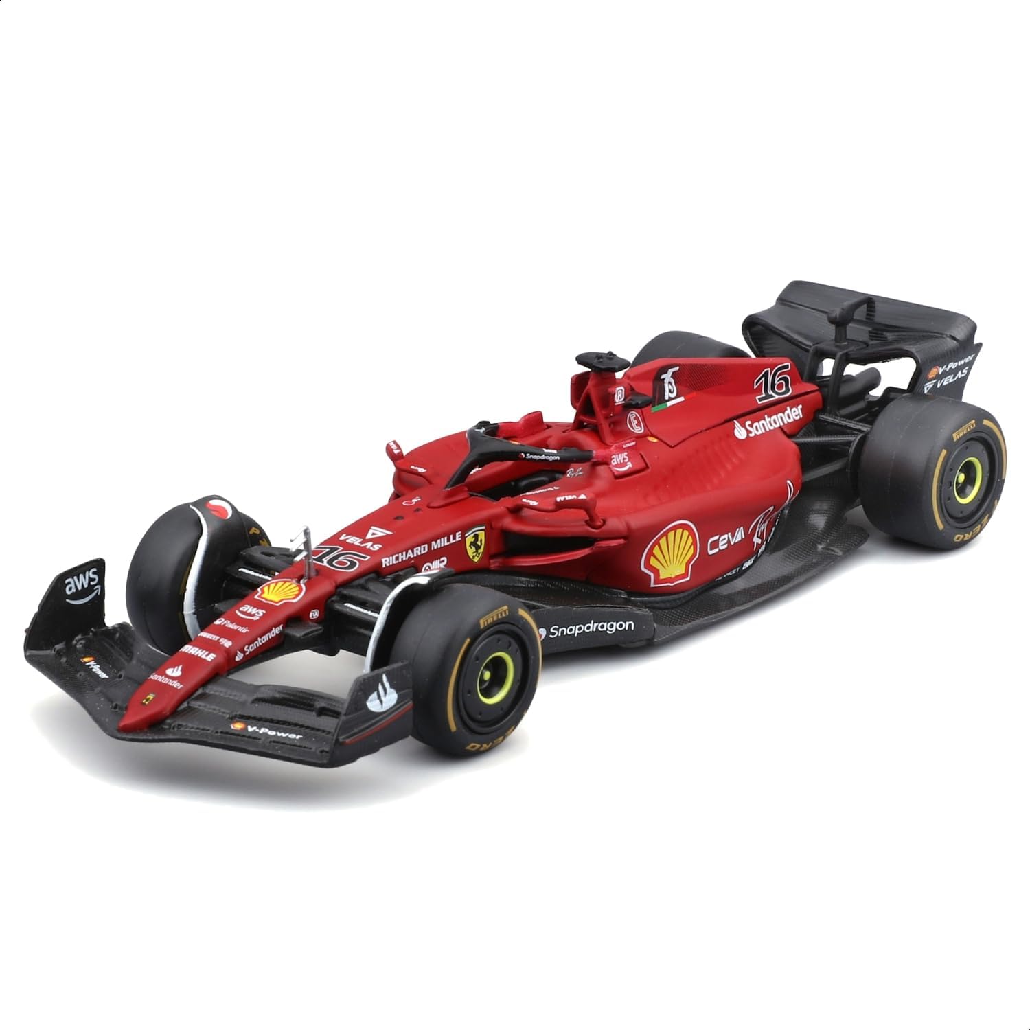 Scuderia Ferrari Échelle 1/43 Pack de 7 Voitures de Formule 1 avec Présentoir