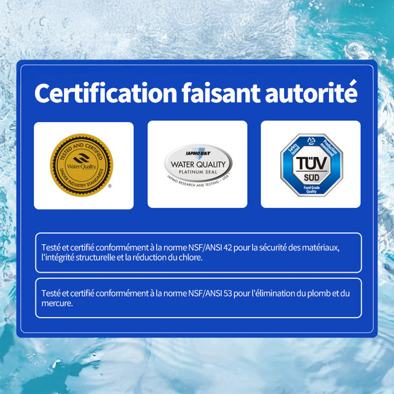VIVREAL Filtre à eau compatible avec les carafes Zerowater, Système de filtration 5 étapes, Élimine le chlore, le plomb, le mercure, le cadmium et autres métaux lourds