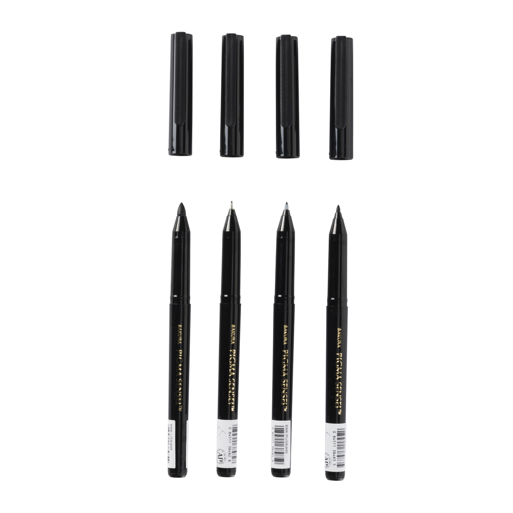 Coffret Sakura Pigma Sensei Manga - 4 tailles - Noir