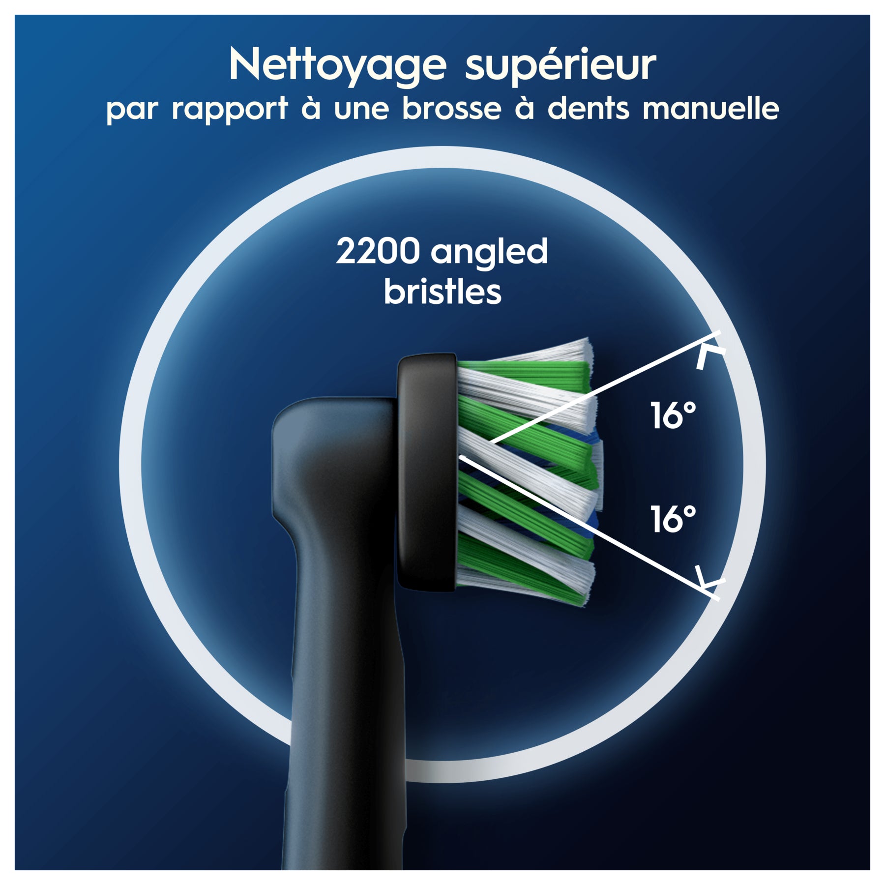 Oral-B Pro Cross Action Lot de 3 brossettes de rechange - Noir