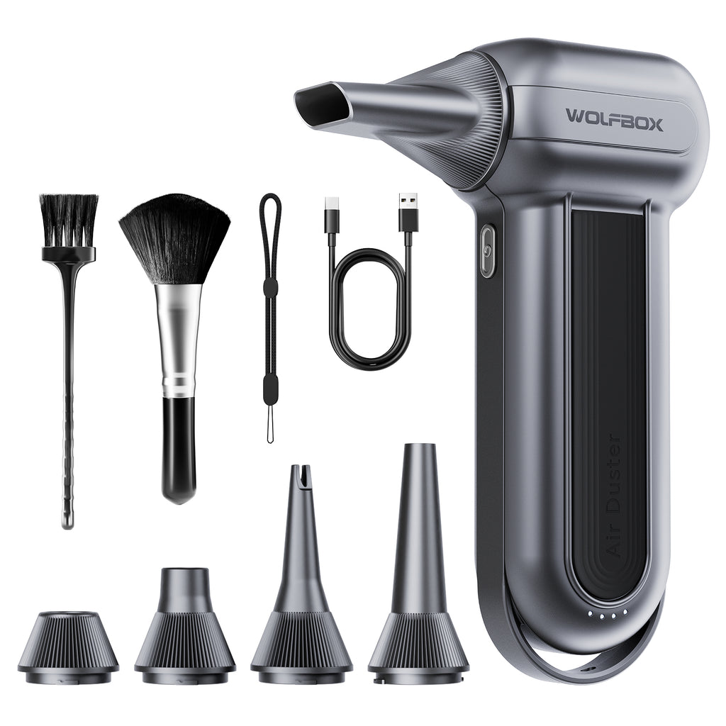 WOLFBOX MF100 Souffleur d'air électrique - 150 000 tr/min Super puissant, souffleur d'air sans fil, moteur sans balais rechargeable, souffleur durable