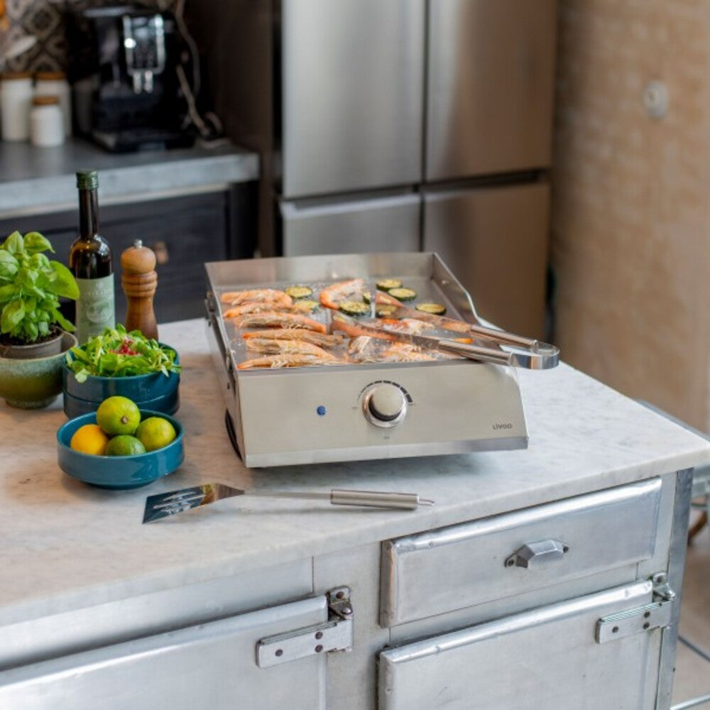 Livoo Plancha électrique 2800 W Plaque Inox Doc292