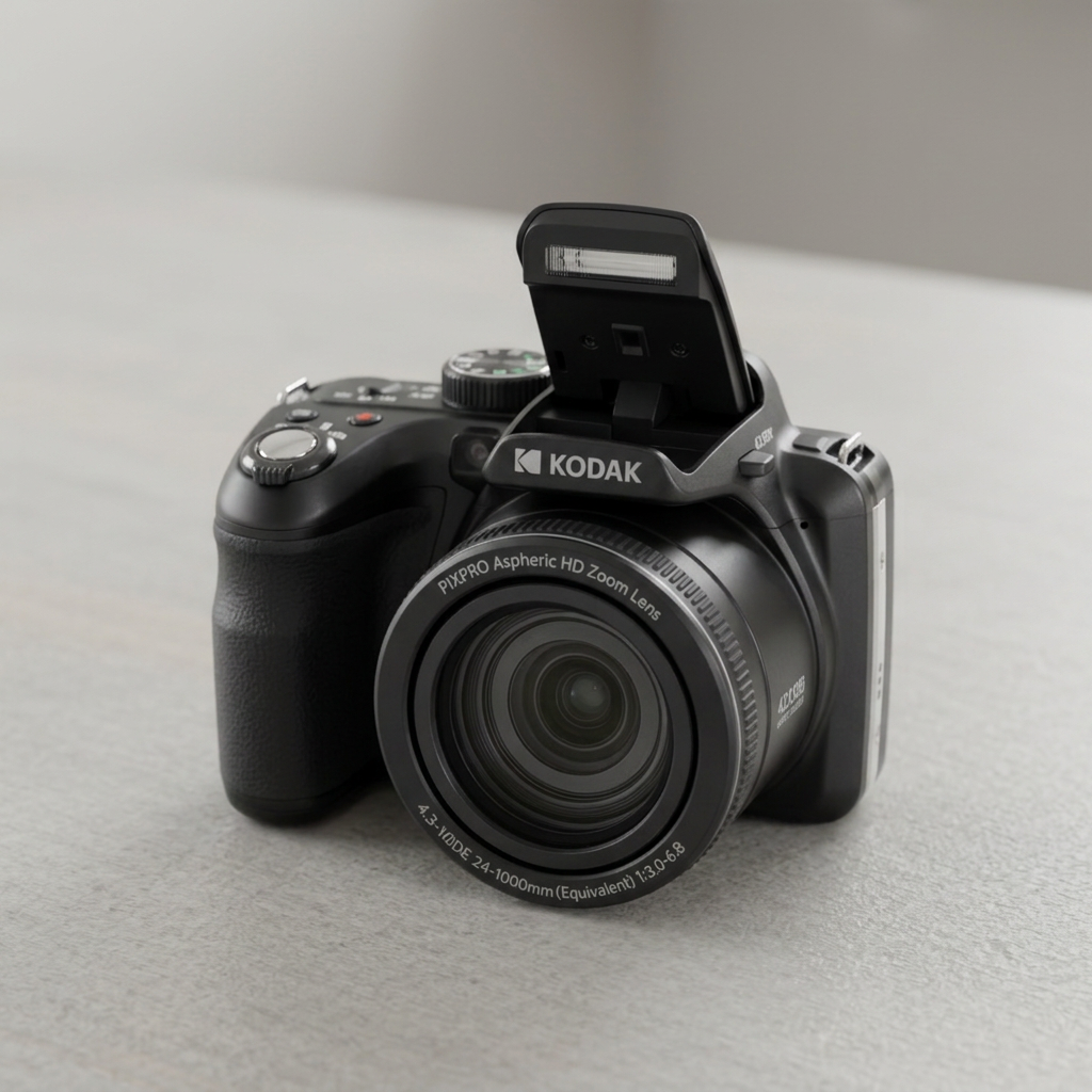 Appareil photo numérique Kodak Pixpro Astro Zoom AZ425 - 20 MP, Zoom optique 42x, OIS, Full HD 1080p, Wi-Fi, Noir