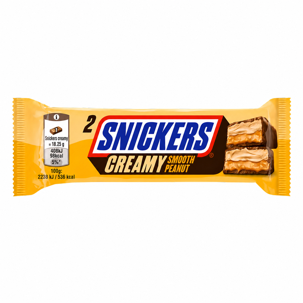 SNICKERS Barre de collation onctueuse au chocolat et au beurre de cacahuète 36.5 g