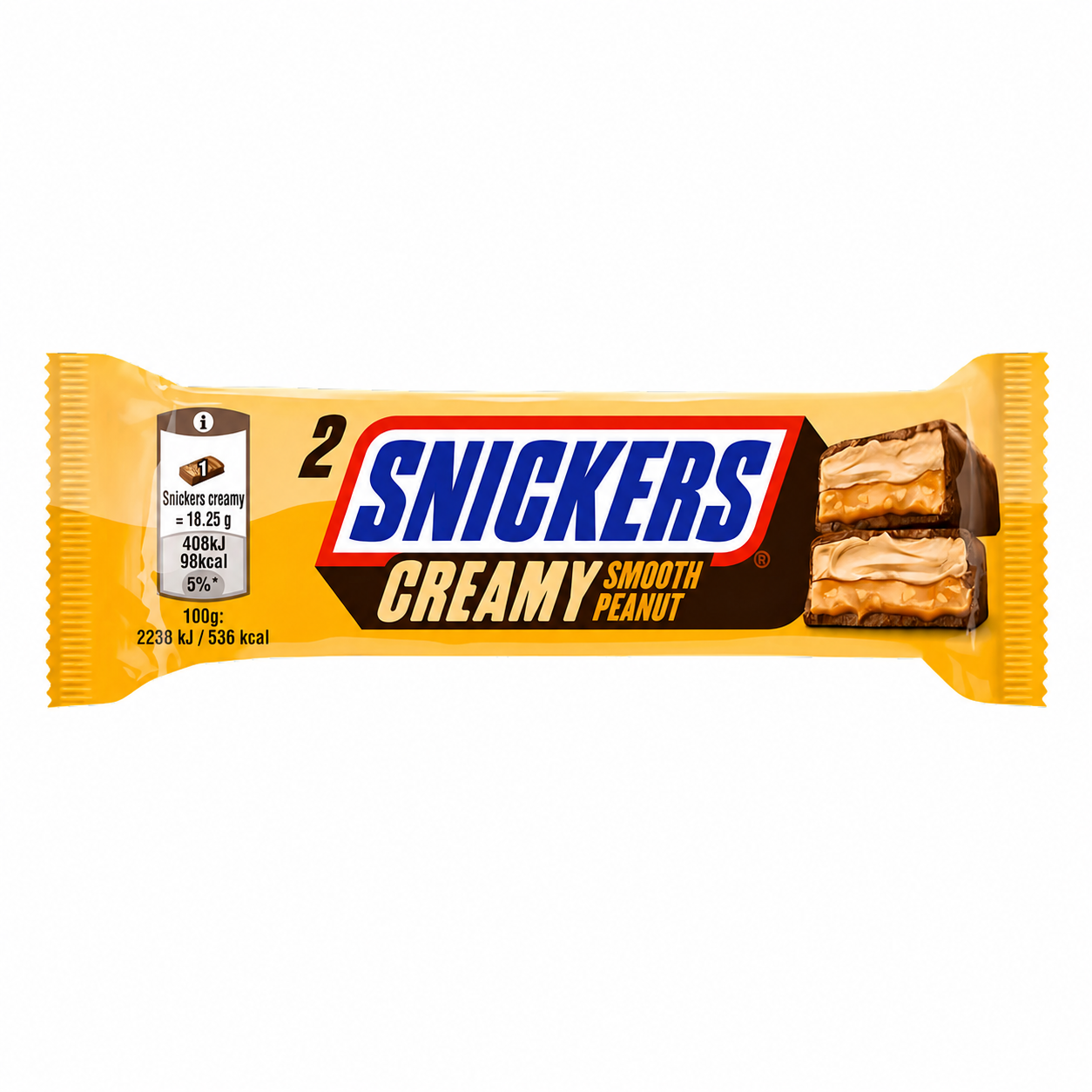 SNICKERS Barre de collation onctueuse au chocolat et au beurre de cacahuète 36.5 g