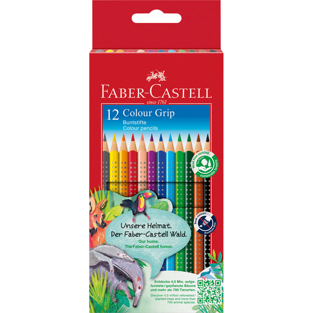 Faber-Castell Colour Grip Lot de 12 crayons de couleur