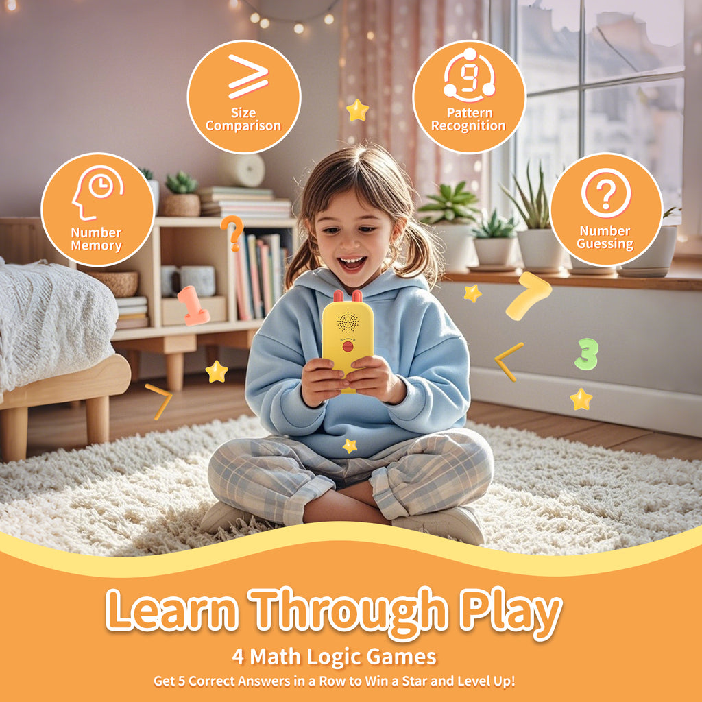 alilo Jeux de mathématiques pour enfants 5 à 12 ans, Jouets de mathématiques pour apprendre l’addition, la soustraction, la multiplication et la division, Jouets éducatifs ludiques portables avec 5 modes, 19 jeux de mathématiques et 50 000 questions