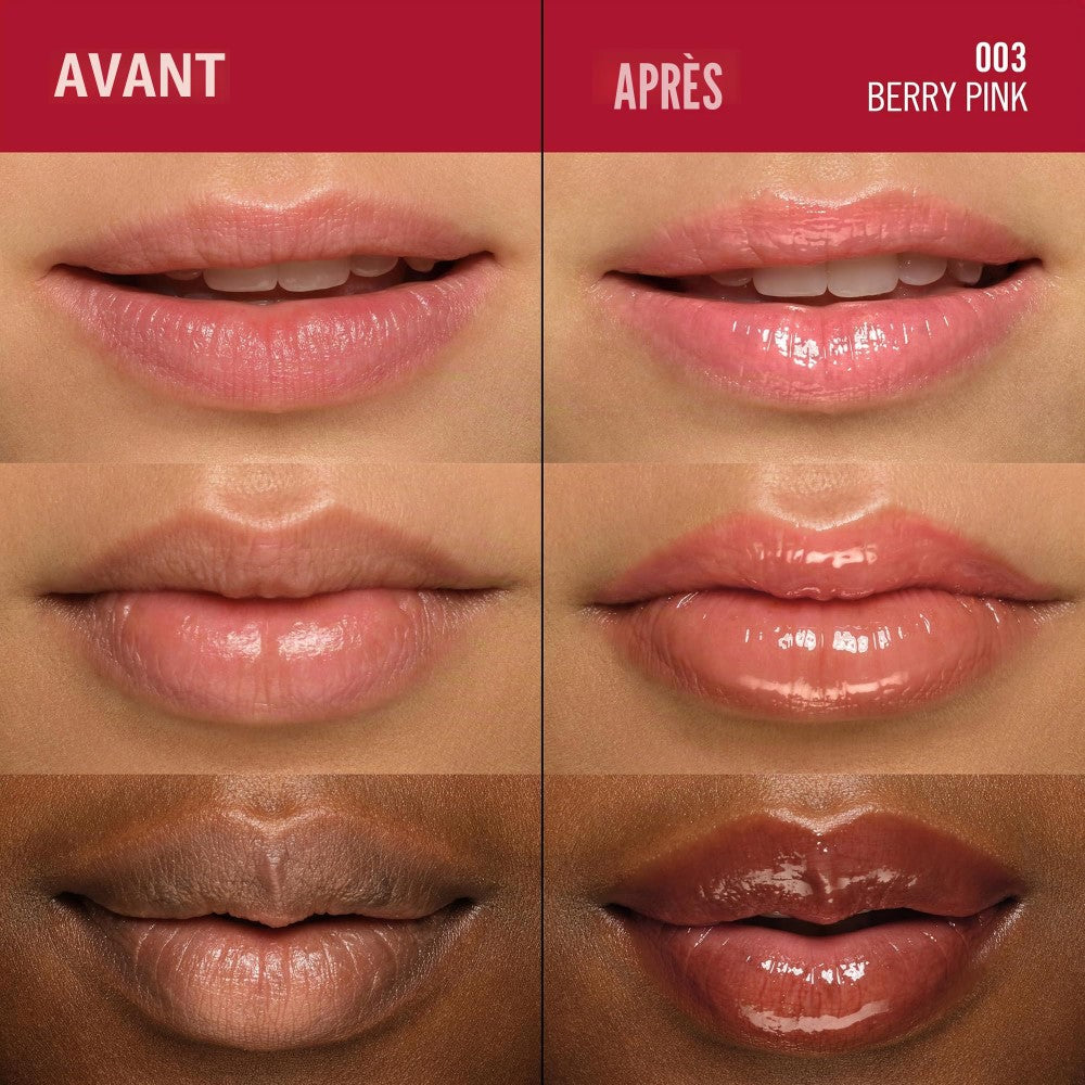 Rimmel Oh My Gloss! Huile à Lèvres 003 Rose Baie, Brillance et Hydratation Naturelle