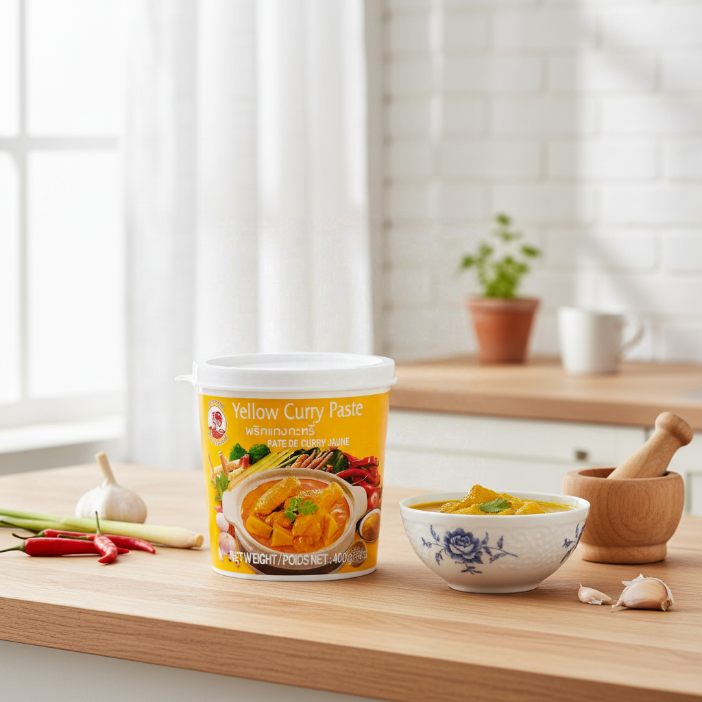 Cock Brand Pâte de curry jaune Thaï - 400 g