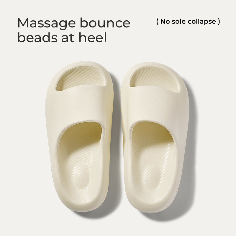 PUXI Tongs en caoutchouc souple, blanc crème, pointure 42-43, unisexe, style minimaliste