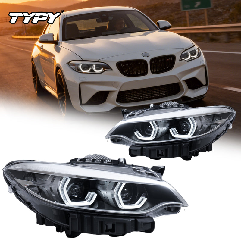 TYPY Phares de voiture pour BMW Série 2 F22, projecteurs LED, feux de jour, clignotants dynamiques, 2014-2019