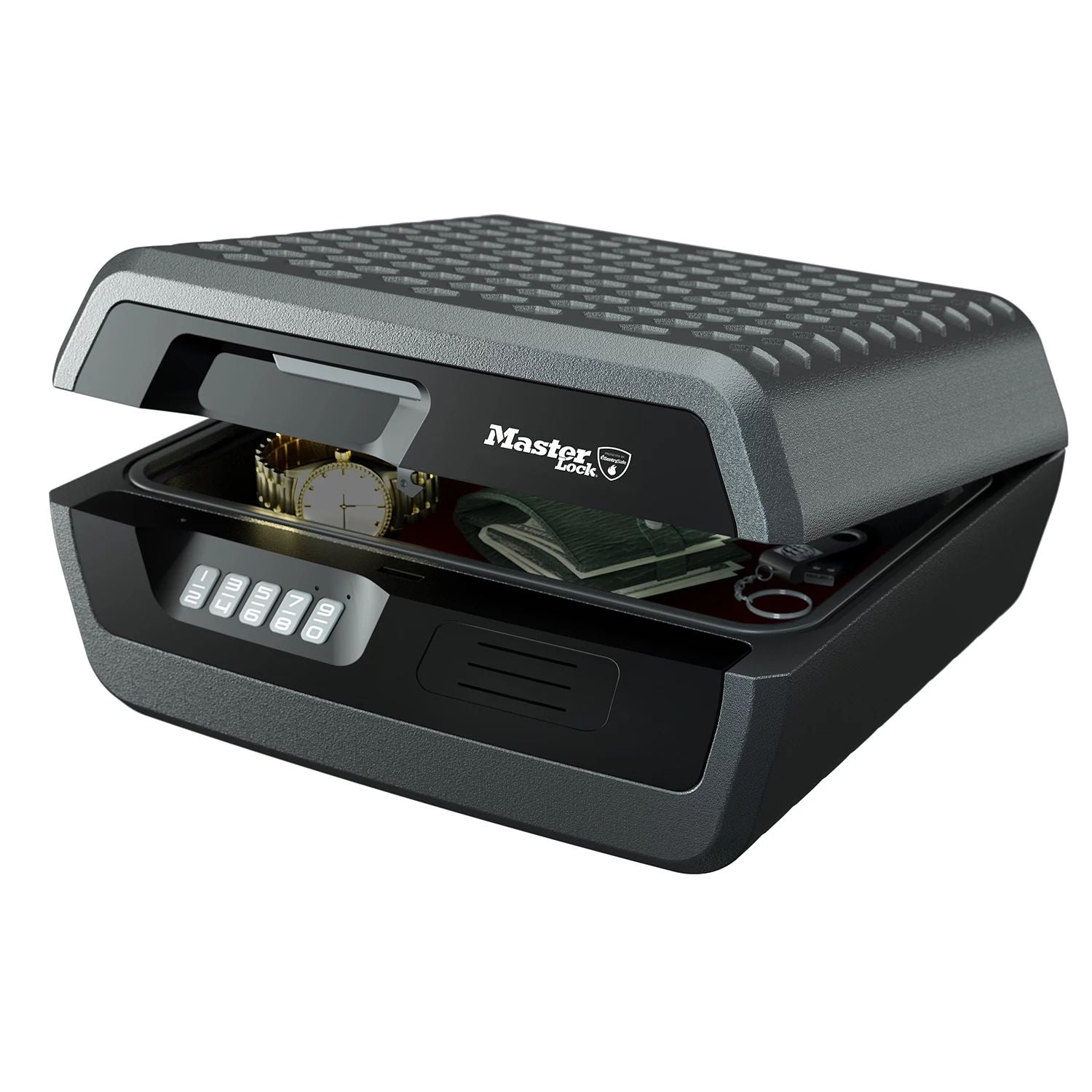 Master Lock Certified Fire and Waterproof Safe Box with Digital Combination, 10L, 419 x 193 x 375 mm, Portable, for home and professionals