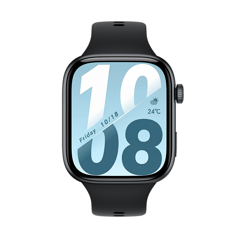 HONOR Watch X5i, 8 Mo + 128 Mo, Noir, Autonomie longue durée de 21 jours, Scanner de santé, Bracelet en silicone