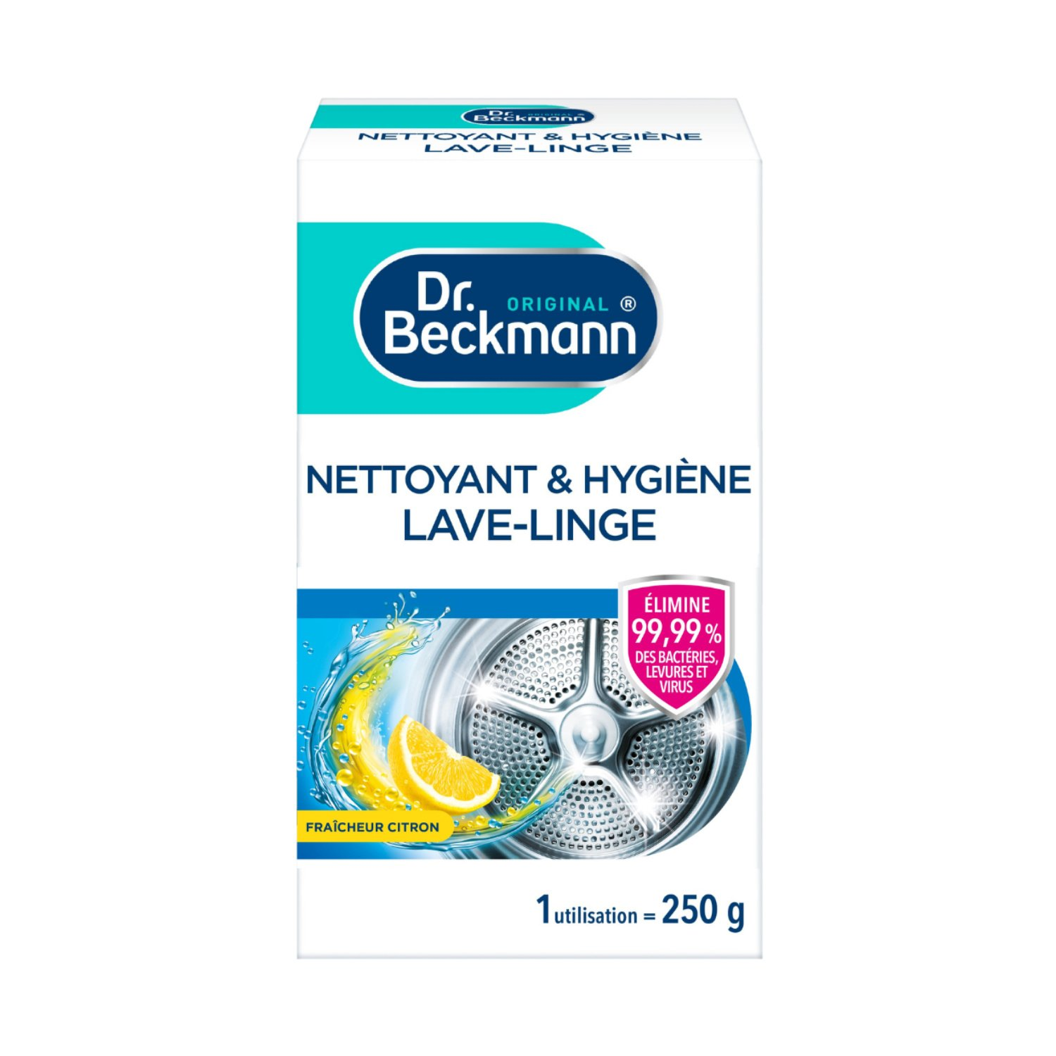 DR BECKMANN Nettoyant pour machine à laver nettoyage hygiénique en profondeur anti-odeurs 250 g