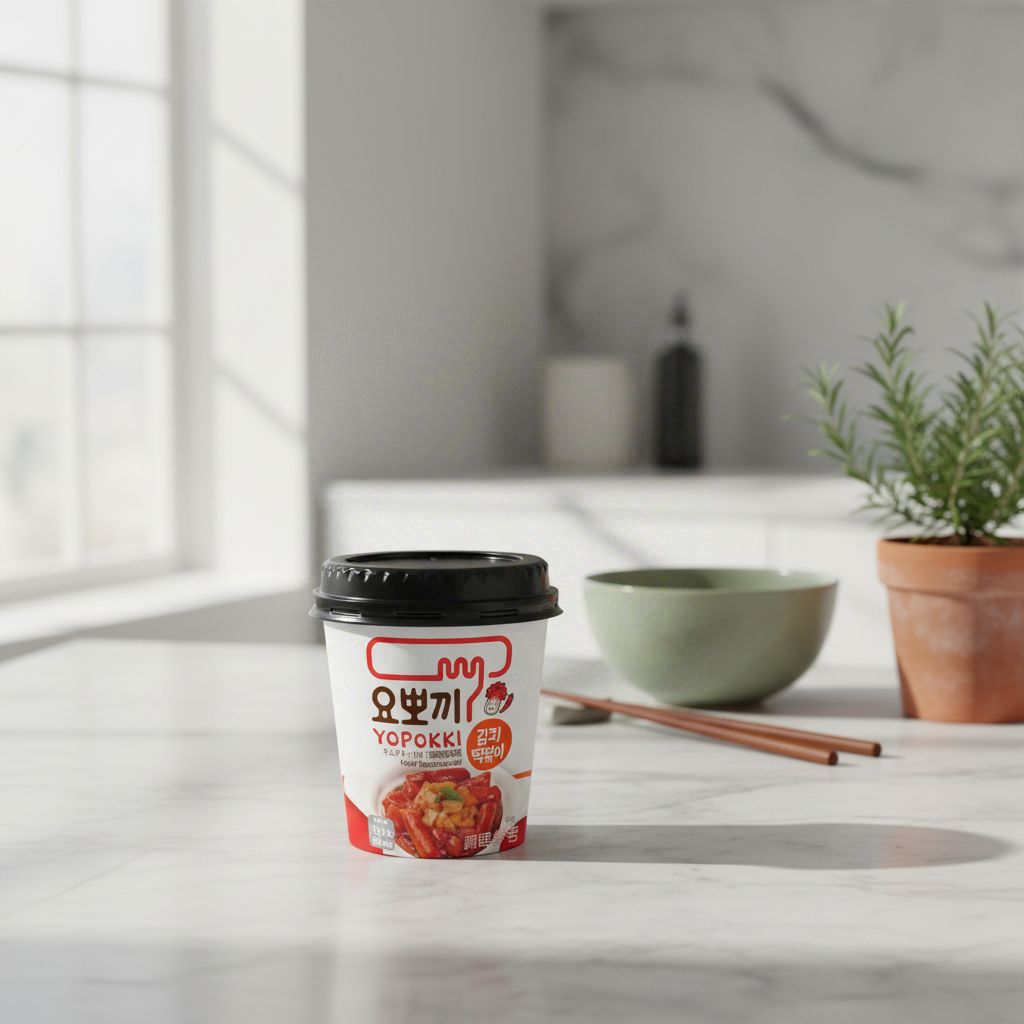 Yopokki Gâteaux de riz coréens instantanés en bâtonnets Saveur kimchi 115 g
